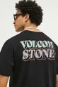 чёрный Хлопковая футболка Volcom Мужской