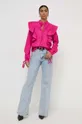 Βαμβακερή μπλούζα Silvian Heach ροζ