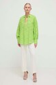Silvian Heach bluza din bumbac GPP24163BL verde ZS24