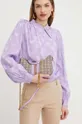 fioletowy Silvian Heach koszula