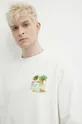 bela Bombažen pulover Solid