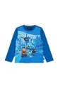 mornarsko modra Otroška bombažna majica z dolgimi rokavi Lego Fantovski