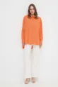 Хлопковая рубашка Silvian Heach оранжевый