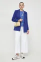 Liviana Conti blazer con aggiunta di lana blu
