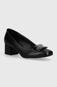Wojas pantofi de piele gros negru 3509751