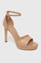 Kožené sandále Wojas 7615250 usňová koža béžová 7615250