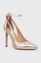 Wojas stilettos de piele subțire aur 3506558