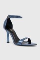 Wojas sandali in pelle pelle fiore blu 7616456