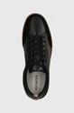 μαύρο Δερμάτινα αθλητικά παπούτσια Wojas