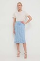 Silvian Heach fustă din denim GPP24327LO albastru ZS24