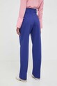 Odzież Liviana Conti spodnie z domieszką wełny F4SP41 niebieski