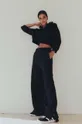 μαύρο Βαμβακερό παντελόνι MUUV. Fin Cotton Γυναικεία