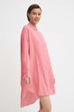 Mos Mosh rochie din bumbac fixat roz 159740