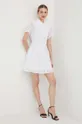 Bavlnené šaty Silvian Heach biela