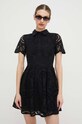 Pamučna haljina Silvian Heach GPP24431VE crna ZS24