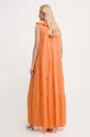 Βαμβακερό φόρεμα Silvian Heach πορτοκαλί