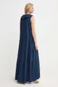 Βαμβακερό φόρεμα Silvian Heach σκούρο μπλε
