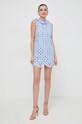Pamučna haljina Silvian Heach GPP24412VE plava ZS24