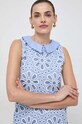 Silvian Heach rochie din bumbac albastru GPP24412VE