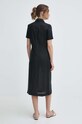 Liviana Conti vestito di lino L4SL25 nero ZS24