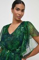 Nissa rochie de mătase verde RC14784