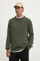 Solid sweter wełniany okrągły zielony 21107341.1903091
