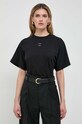 Odzież Liviana Conti t-shirt bawełniany F4SW67 czarny
