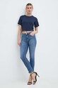 Silvian Heach tricou din bumbac GPP24097TS bleumarin ZS24
