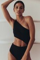 MUUV. body bawełniane EN FACE z elastanem czarny asym.body.EN.FACE