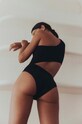 Odzież MUUV. body bawełniane EN FACE asym.body.EN.FACE czarny