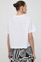 Odzież Liviana Conti t-shirt bawełniany L4SW82 biały