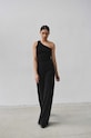 MUUV. tricou din amestec de lana SUIS asym.koszulka.SUIS negru ZS25