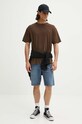 Solid tricou din bumbac 21108333.190814 maro ZS24