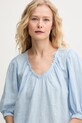 Льняная блузка Mos Mosh голубой 160160