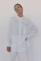 MUUV. koszula bawełniana CLASSIC bawełna biały oversize.shirt.CLASSIC