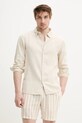 Сорочка з льону Solid ALLAN casual бежевий 21107646.130401