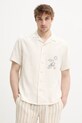 Льняная рубашка Solid PAPIO casual бежевый 21108582.114201