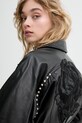 Kožená bunda Blugirl Blumarine RA5085.P0356 čierna
