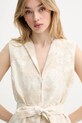 Blugirl Blumarine kamizelka z domieszką lnu beżowy RA5127.T2942