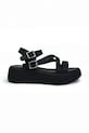 Altercore sandale Serena black platformă negru Serena.black