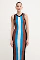 Silvian Heach vestito con aggiunta di lino RICIAMI blu GPP25026VE