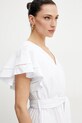 Silvian Heach rochie din bumbac ZIOGO alb CVP25107VE
