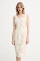 Blugirl Blumarine rochie din amestec de in RA5131.T2942 bej ZS25