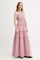 Alohas rochie din bumbac Masami R100944 roz ZS25