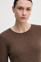 Mos Mosh sweter wełniany brązowy 168080