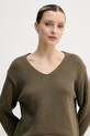 Mos Mosh sweter damski bawełniany zielony 168060