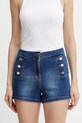 Silvian Heach pantaloni scurți jeans RENEWI jeans bleumarin GPP25138SH