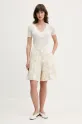 Blugirl Blumarine szorty z domieszką lnu RA5128.T2942 beżowy ZS25