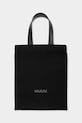 Bavlněná kabelka MUUV. ICONE hladký černá torba.shopper.ICONE