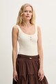 Silvian Heach top ZAUKA slim beige GPP25035TO